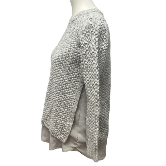 LOFT Womens Medium Long Sleeve Layered Look Shirt Tail Pullover Acrylic Sweater - Picture 2 of 4